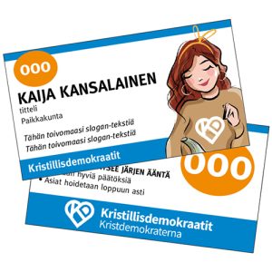Käyntikortin kokoinen flyer 2-puoleinen - Hinta alkaen / 100 kpl