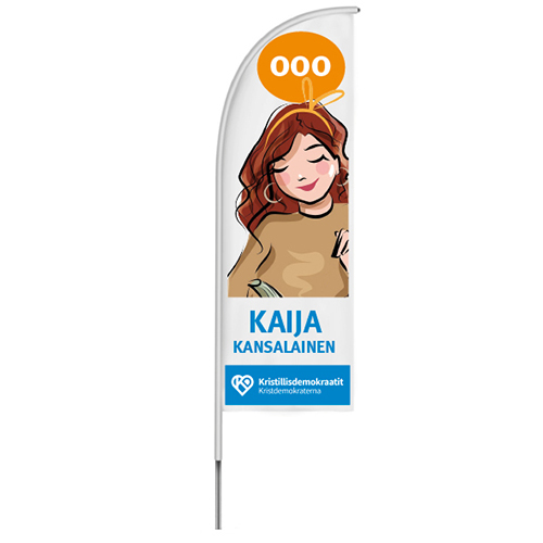 Surf flag - Kappalehinta alkaen, sis. Alv